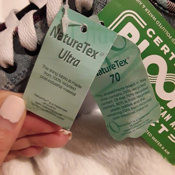 DC Denim and Plaid Recycled Vegan Platform Sneakers - Picture 8 of 8